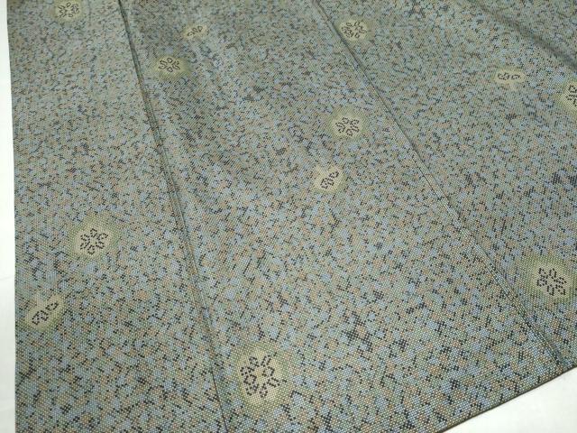 平和屋着物●本場大島紬　7マルキ　草花吉祥丸文　正絹　逸品　CAAW7423yc 平和屋着物□本場大島紬 7マルキ 吉祥草花文 正絹 逸品 CAAK2879ev