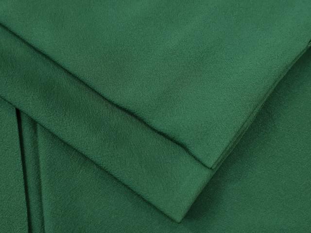 平和屋着物●上質な色無地　深緑色　正絹　逸品　CAAU2735yc