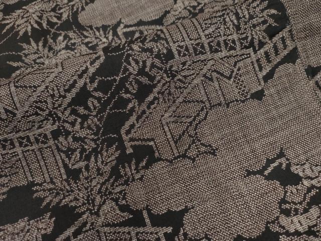 平和屋着物●本場大島紬　9マルキ　市松文様　正絹　逸品　CAAZ2997yc 平和屋着物○本場大島紬 9マルキ 雲取り枝松文 正絹 逸品 CAAU2756ycの