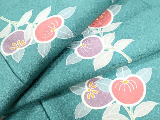 平和屋着物●上質な小紋　橘　正絹　逸品　CAAU2760yc