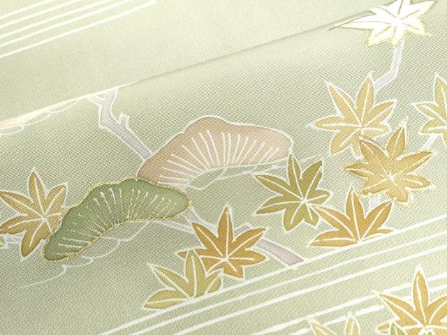 花菱文　金彩　正絹　逸品 平和屋着物○訪問着 枝花文 暈し染め 金銀彩 正絹 逸品