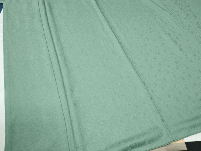 平和屋着物○上質な色無地 花唐草地紋 薄青色 正絹 逸品 CAAU2850yc