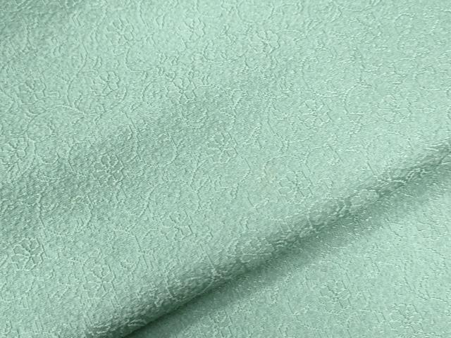 平和屋着物○上質な色無地 花唐草地紋 薄青色 正絹 逸品 CAAU2850yc