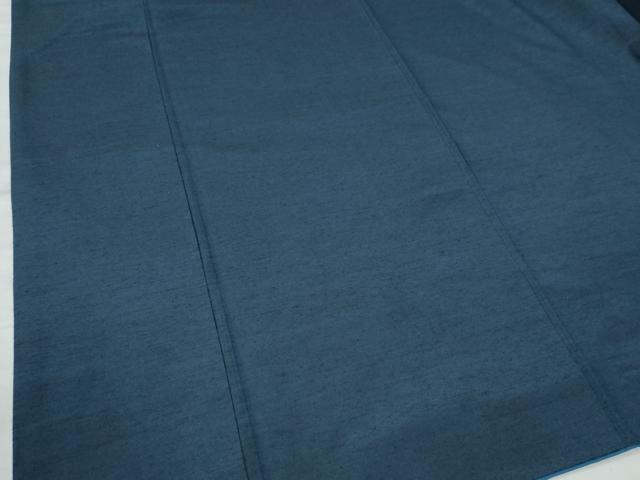平和屋着物○男性 紬 アンサンブル・長襦袢セット 色無地 留紺色  