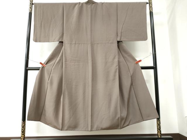 平和屋着物●男性　色無地　樺茶色　正絹　逸品　CAAU2860yc