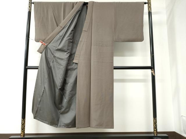 平和屋着物●男性　色無地　樺茶色　正絹　逸品　CAAU2860yc