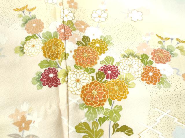 平和屋着物○訪問着 駒刺繍 松皮菱草花文 暈し染め