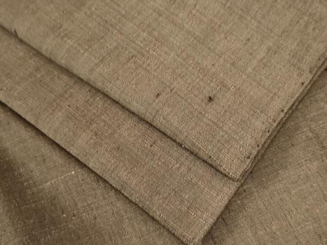 平和屋着物●男性　紬　霞文　庇護煤竹色　正絹　逸品　CAAU2909yc