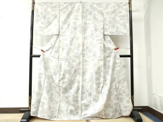 平和屋着物○本場大島紬 9マルキ 色紙花文 正絹 逸品 未使用 BAAU4734gt