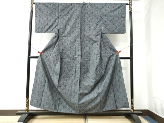 平和屋着物●本場大島紬　9マルキ　麻の葉文様　正絹　逸品　CAAU2940yc 平和屋着物○本場大島紬 9マルキ 麻の葉文様 正絹 逸品 CAAU2940yc