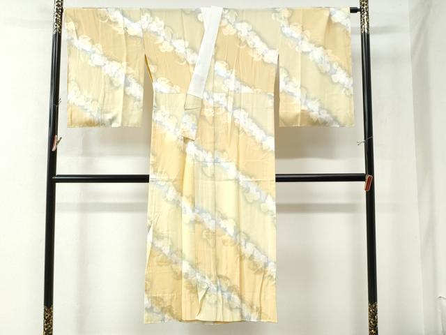 平和屋着物●長襦袢　無双仕立て　舞葉地紋　暈し染め　やまと誂製　正絹　逸品　CAAU2941yc 平和屋着物○長襦袢 無双仕立て 舞葉地紋 暈し染め やまと誂製