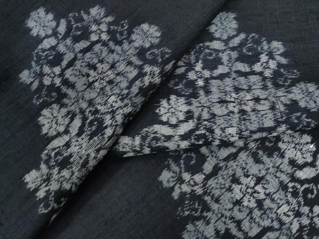 平和屋着物＊夏物 全通柄袋帯 流水籬文 銀糸 正絹 逸品 DAAX5721cm 袋帯