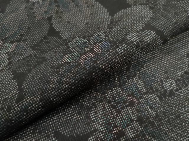 平和屋着物○本場大島紬 訪問着 9マルキ 草花文 正絹 逸品 DAAS2225tw