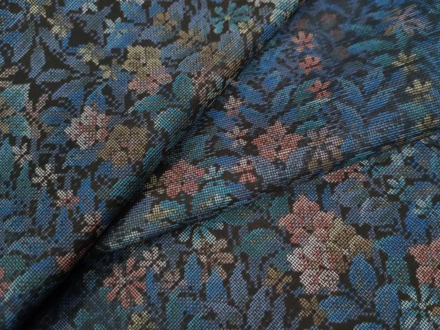 平和屋着物●本場大島紬　9マルキ　草花尽くし　正絹　逸品　未使用　CAAU2972yc