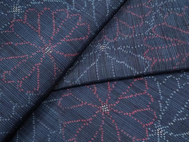 平和屋着物●上質な紬　菊尽くし　正絹　逸品　CAAU2990yc