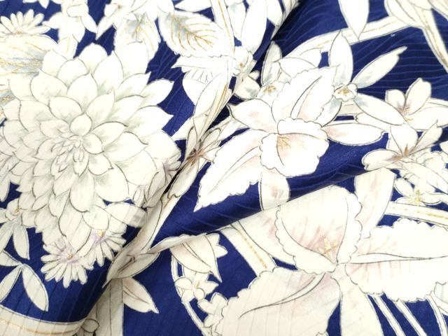 平和屋着物＊夏物 小紋 絽 萩文 洗える着物 CAAW9884gh