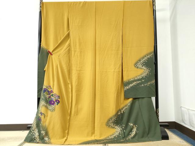 平和屋着物●豪華振袖　草花丸文　金彩　仮絵羽　逸品　未使用　CAAU3051yc