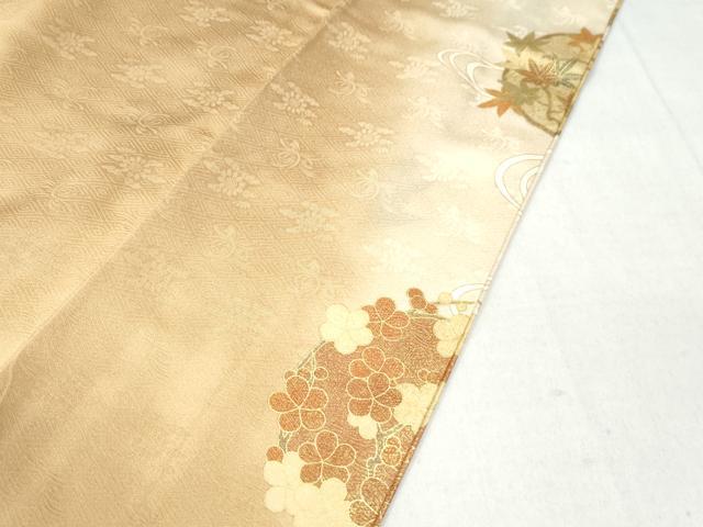 平和屋着物○訪問着 竜田川草花丸文 暈し染め 金彩 ますいわ屋