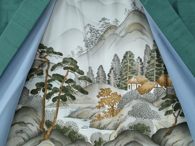 平和屋着物○男性 紬 アンサンブル 色無地 天鵞絨色 正絹 逸品 CAAU3073yc