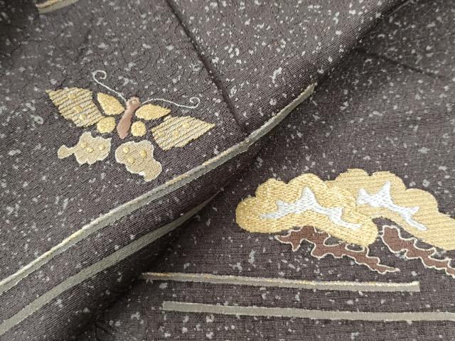 平和屋着物○訪問着 刺繍 霞舞蝶文 金彩 正絹 逸品 CAAU3085yc