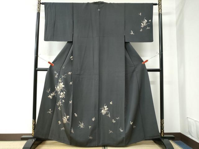 平和屋着物●訪問着　草花文　金彩　正絹　逸品　CAAU3093yc