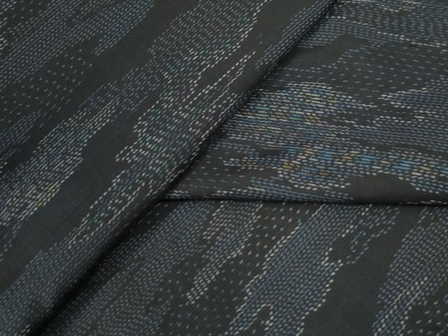 平和屋着物●本場大島紬　霞吉祥文　正絹　逸品　CAAU3105yc