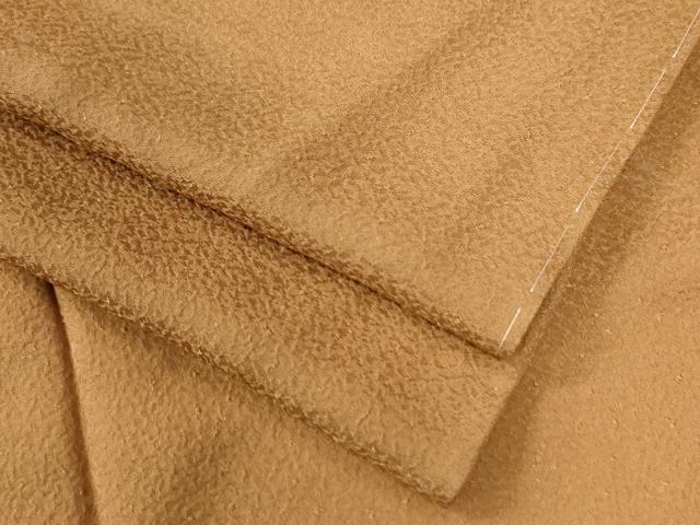 平和屋着物●上質な色無地　紋意匠　小麦色　正絹　逸品　未使用　CAAU3129yc