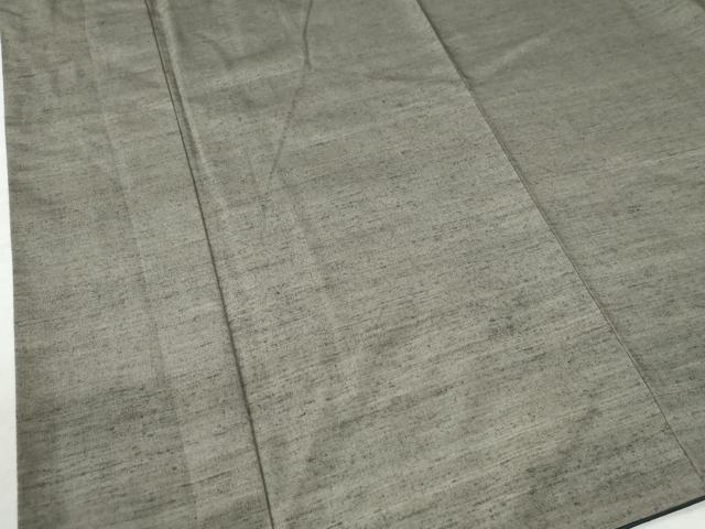 平和屋着物○男性 紬 色無地 利休色 キングサイズ 正絹 逸品 CAAU3158yc 