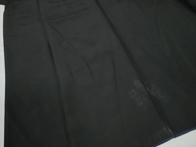 平和屋着物○男性 黒紋付 正絹 逸品 CAAU3166yc