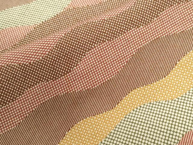 平和屋着物○江戸小紋 よろけ縞 正絹 逸品 CAAU3177yc