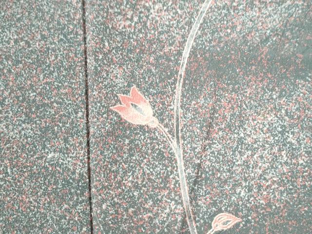 平和屋着物○訪問着 花唐草文 たたき染め 正絹 逸品 CAAU3178yc