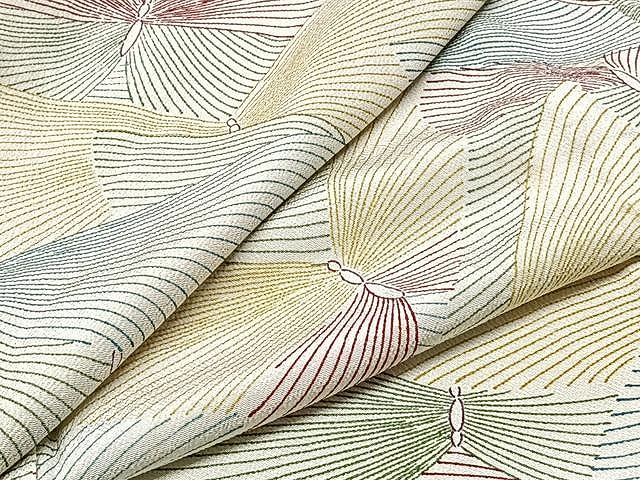 平和屋着物▽上質な小紋　単衣　舞蝶文　正絹　逸品　CAAU3795xi