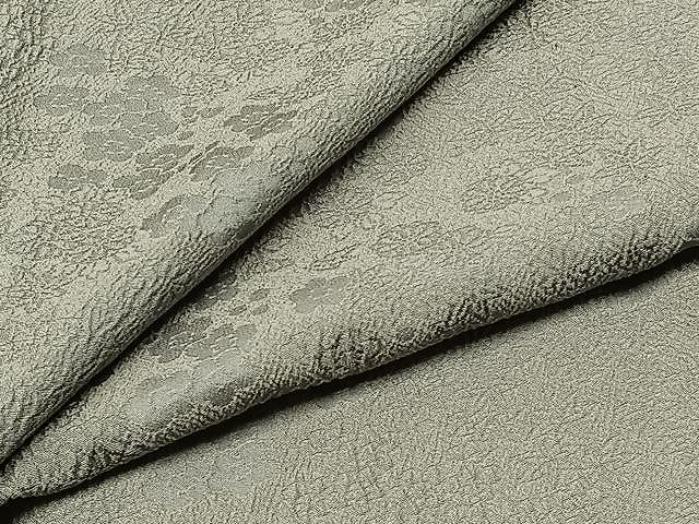 平和屋着物▽上質な色無地　単衣　草花地紋　深川鼠色　正絹　逸品　CAAU3801xi