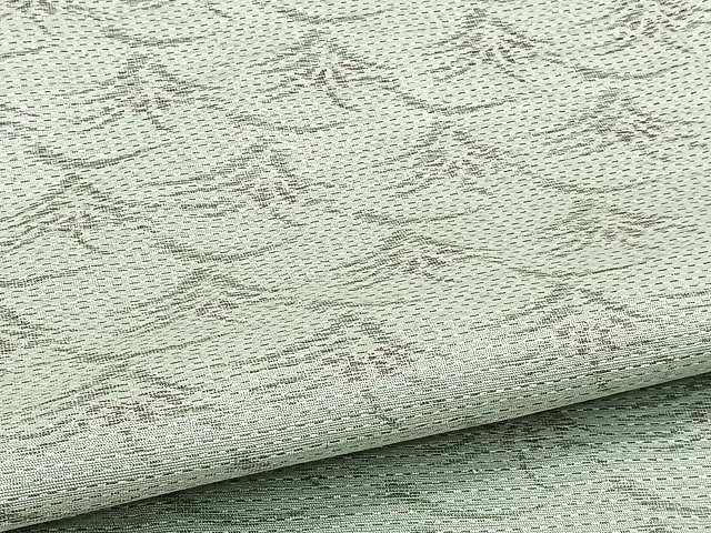 平和屋着物▽上質な紬 単衣 草花文 正絹 逸品 CAAU3839xi 【公式通販】