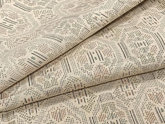 平和屋着物▽上質な紬　単衣　蜀江文　正絹　逸品　CAAU3858xi