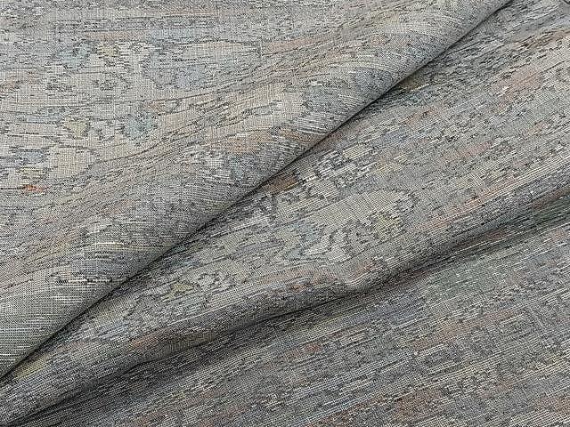 平和屋着物▽上質な紬　単衣　風景文　正絹　逸品　CAAU3874xi