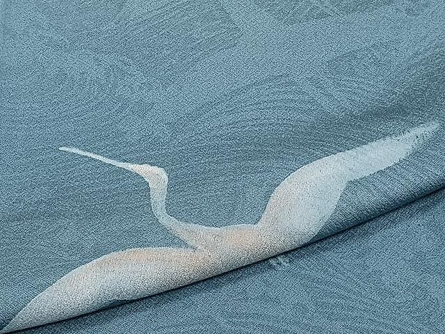 平和屋着物▽色留訪問着 単衣 飛鶴文 正絹 逸品 CAAU3919xi