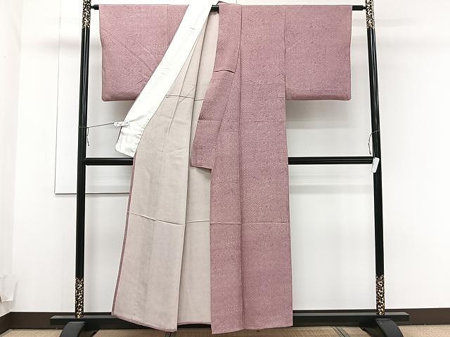 平和屋着物▽上質な小紋　単衣　更紗花唐草文　正絹　逸品　CAAU3921xi 平和屋着物▽上質な小紋 単衣 更紗花唐草文 正絹 逸品 CAAU3921xi