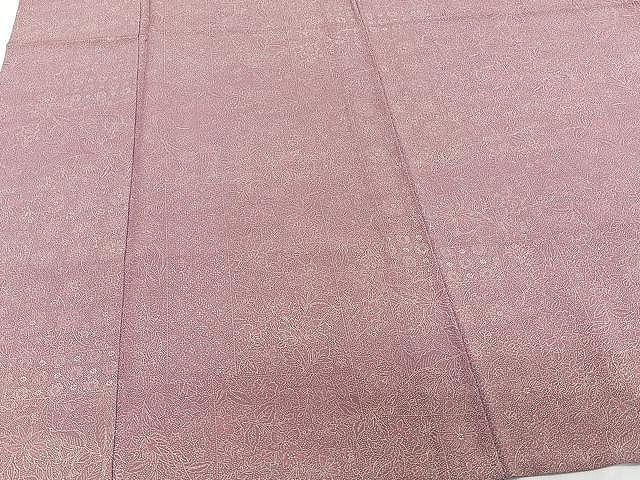 平和屋着物▽上質な小紋 単衣 更紗花唐草文 正絹 逸品 CAAU3921xi