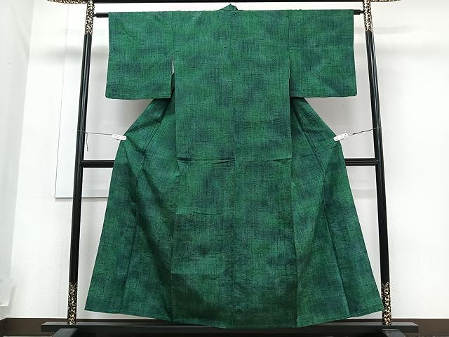 平和屋着物▽上質な紬 単衣 霞文 正絹 逸品 CAAU3933xi