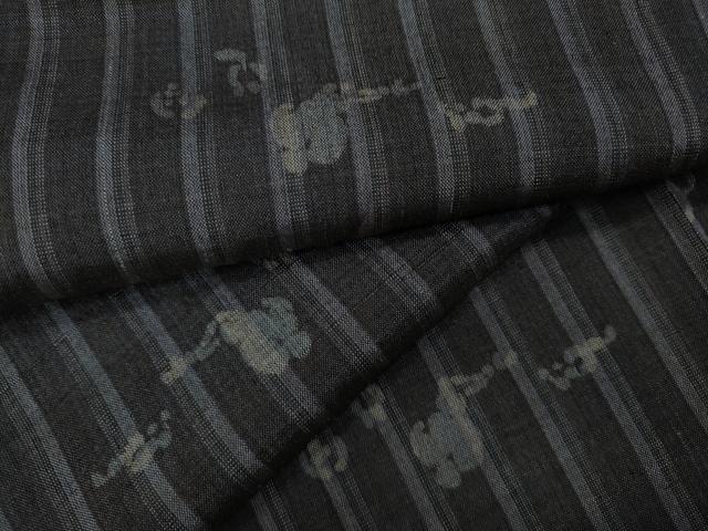 平和屋着物▽上質な紬　単衣　吉祥間道　正絹　逸品　CAAU4641ut