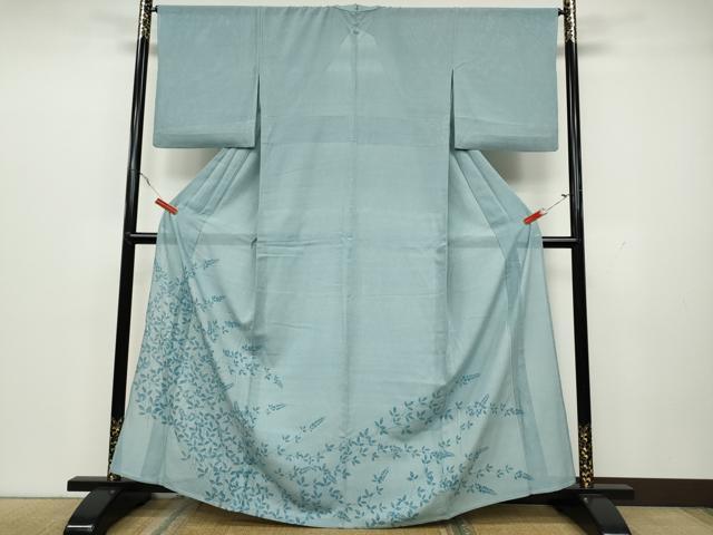 平和屋着物＊夏物　人間国宝 小宮康孝　色留袖　江戸小紋　絽　枝葉文　鮫小紋柄　三越扱い　正絹　逸品　CAAU4791ut