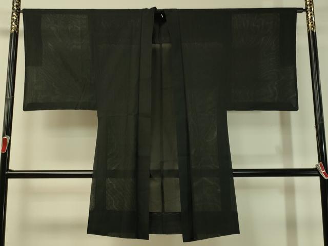 平和屋着物▽男性　長羽織　スリーシーズン　春夏秋　塵除け　霞紋紗　正絹　逸品　CAAU5547vp