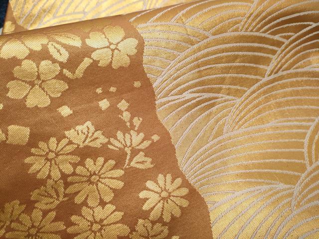 平和屋着物○九寸名古屋帯 春夏秋冬 金糸 正絹 逸品 CAAU1181yk