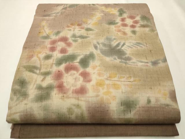 正絹 袋帯 太鼓柄 内田陽一郎 作 夾纈染 美品 逸品 平和屋着物○