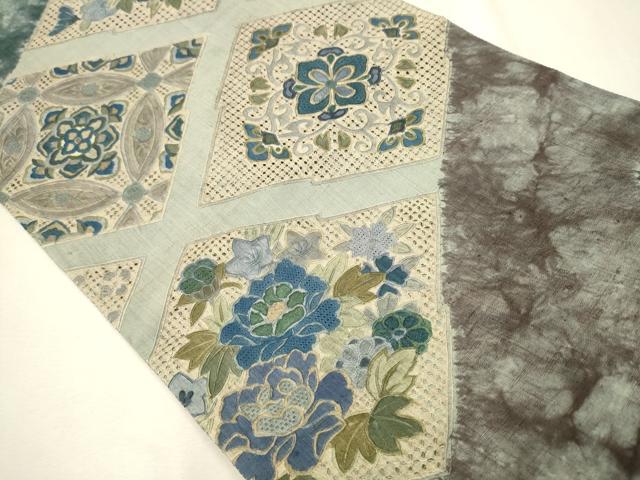 平和屋着物○ワンタッチつけ帯 唐織 鱗文 さが美扱い 正絹 逸品 CAAU9284hy