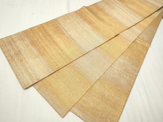 平和屋着物○桝屋高尾 ねん金綴錦 全通柄袋帯 段霞