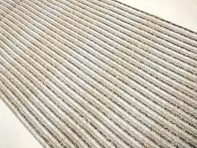平和屋着物○両面 全通柄袋帯 縞 正絹 逸品 CAAU9528hy