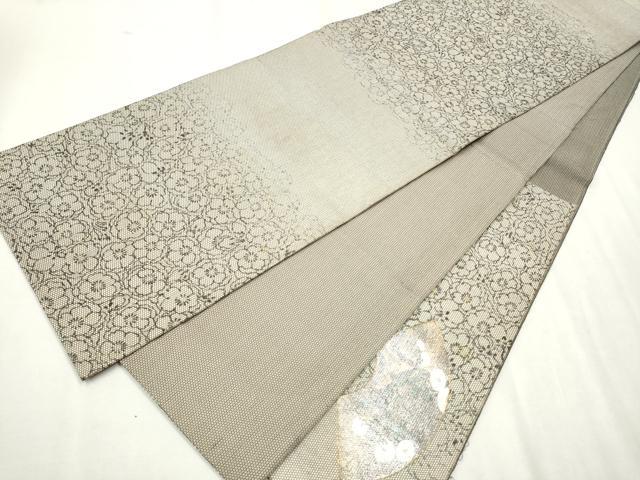 平和屋着物○太鼓柄袋帯 地紙草花文 金彩 正絹 逸品 CAAU9537hy