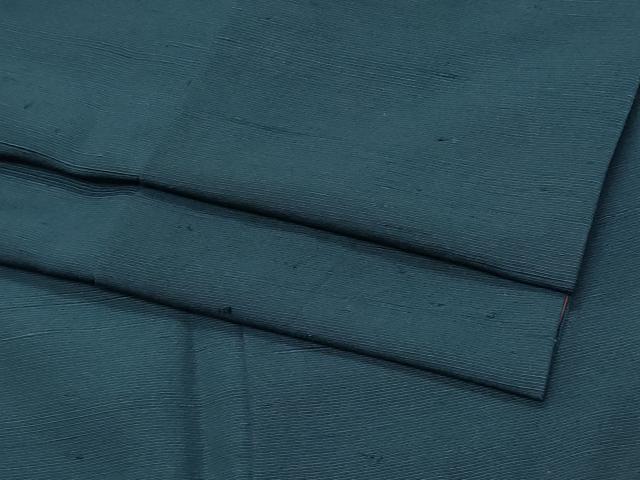 平和屋着物●上質な紬　色無地　百入茶色　正絹　逸品　CAAU9605vf